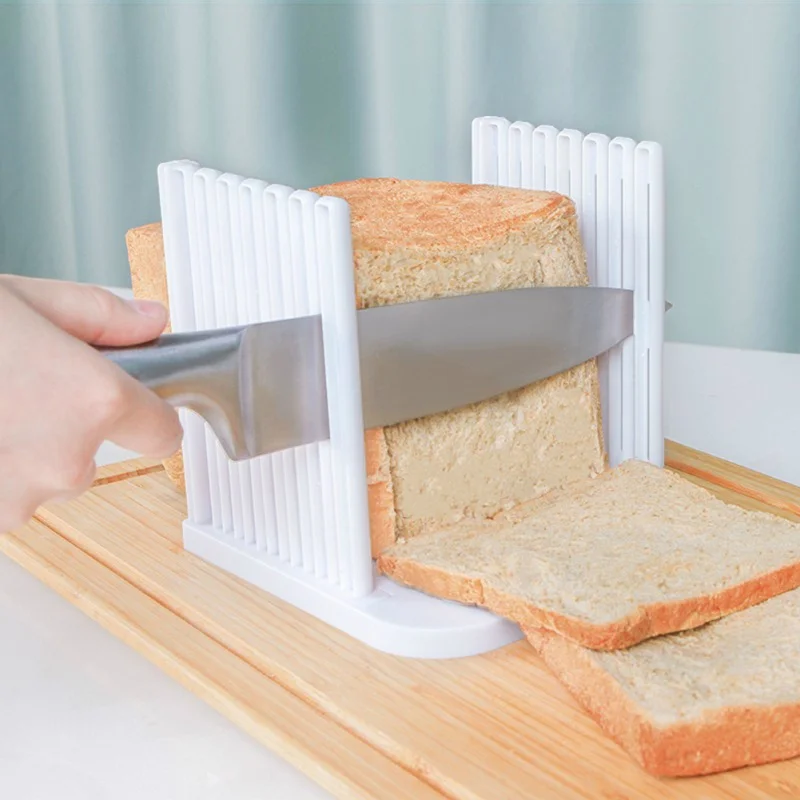 

White Bread Toast Slicer Detachable DIY Bread Slicer Household Portable Bread Slicer For Kitchen