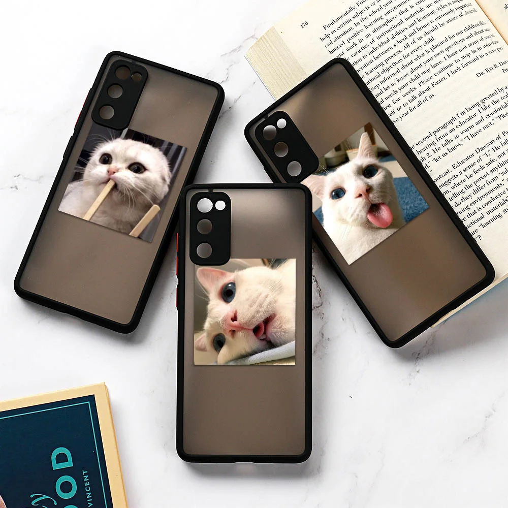 

Case For Samsung Galaxy S21 Case Transparent Hard Cat Dog Funda Samsung S20 FE S21 Ultra Plus A52 A32 A72 A21s S 21 20 Covers
