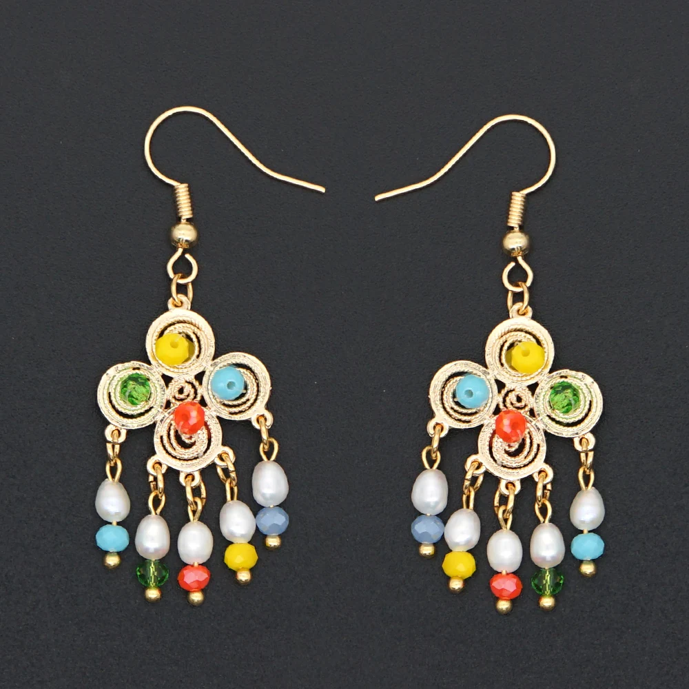 

Go2Boho Lucury Earring For Women Boho Jewelry Handmade Pearl Drop Vintage Accesorios Earrings Wholesale Fashion Crystal Earings