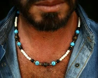 tibetan charm for men dzi bead agate gemstone bohemian man beaded necklace mala beads for men mala necklace