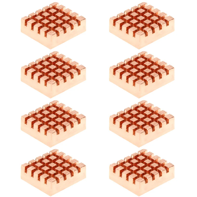 8 Pcs Copper Heat Sink Back Heatsink Cooler For DDR VGA RAM Memory IC Chipset Cooling VDX99 | Компьютеры и офис