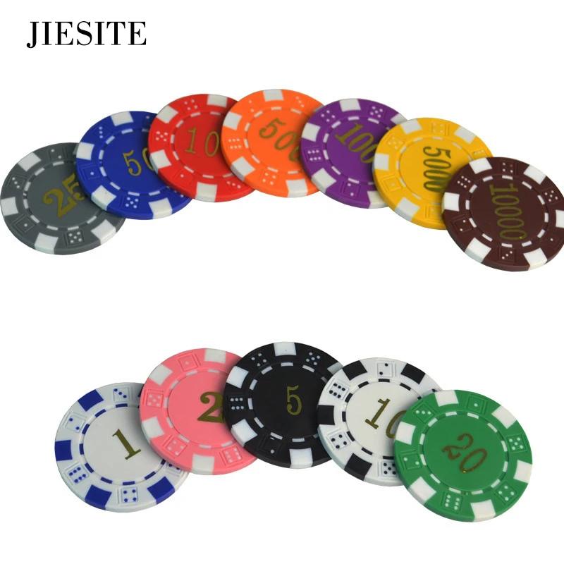 JIESITE 25 шт./лот 11 5 г/шт. ABS золотые игральные кости покерные чипы монеты Техасский