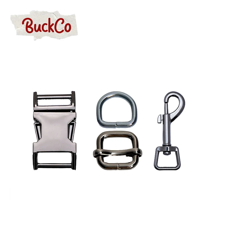 15 мм черный пистолет (металлическая пряжка + Регулируемая D-образное кольцо