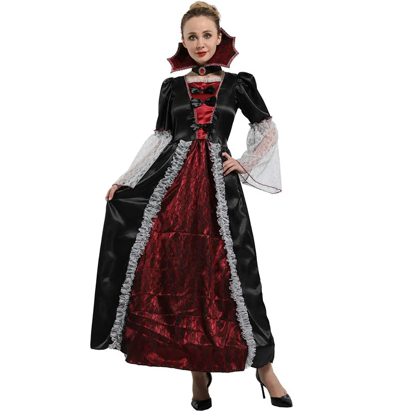 

Red Black Woman Cosplay Pirate Dress Halloween Cosplay Costumes Vampire Ghost Bride Dresses Party Masquerade Disfraz for Adult