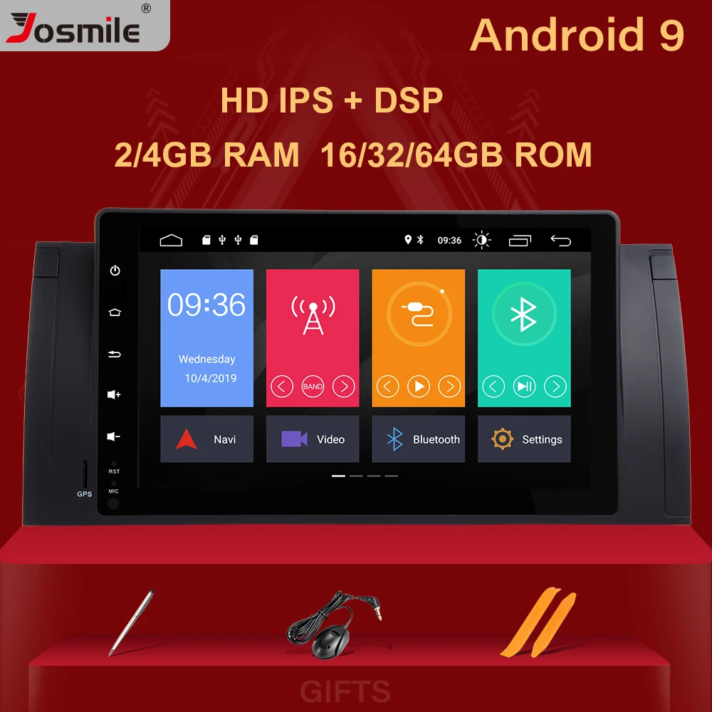 9 дюймовый IPS Android 0 мультимедийный плеер без DVD для BMW/E39/E53/X5/M5 WIFI радио GPS аудио