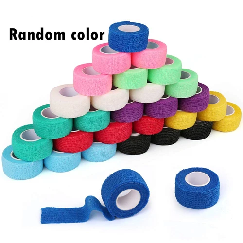 multi-color 30 рулонов, медицинская терапия, самоклеющаяся лента, клейкая пленка, бандаж, аптечка, ПЭТ, эластичная повязка для спорта, запястья и лодыжки - Цвет: multi-color