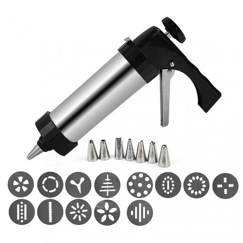 

Manual Biscuit Maker Cookie Gun Machine DIY Making Cake Decoration Press Mold Pastry Piping Nozzles Cookie Press Kit Baking Tool