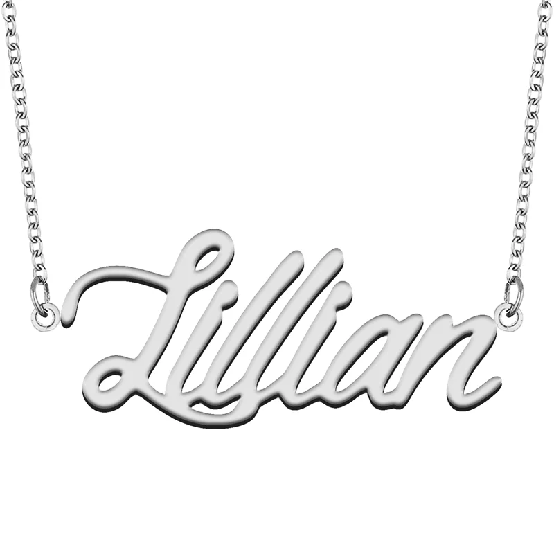 Lillian Custom Name Necklace Customized Pendant Choker Personalized Jewelry Gift for Women Girls Friend Christmas Present