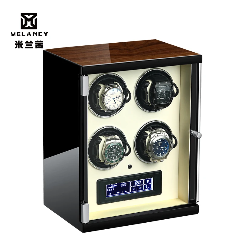 

Luxury Wooden Watch Winder Box Motor Shaker Holder 4 slots storage Boxes Automatic Mechanical Watches Winding Machine