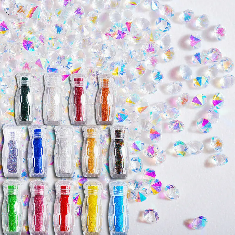 Стеклянные AB кристаллические ногти икра бусины украшения для ногтей DIY