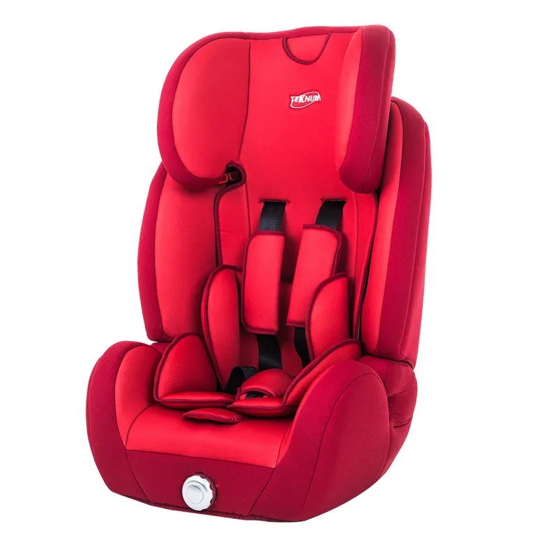 Teknum детское безопасное сиденье isofix9-12 месячного ребенка от 0 до 4 лет, простое и портативное, чтобы лежать - Цвет: Красный