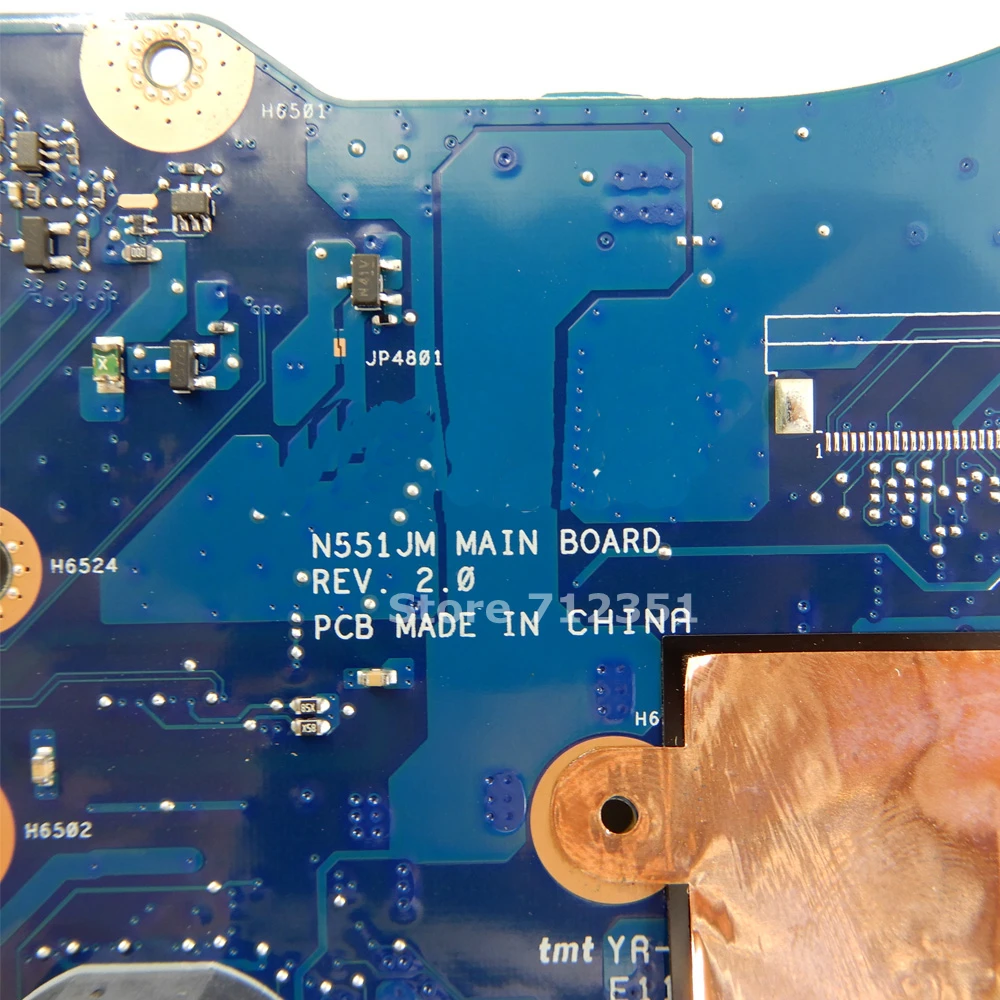 

N551JM i7-4710HQ CPU GTX860 Mainboard For ASUS N551JX G551JM N551JW G551JX N551JK N551JM laptop motherboard 90NB08C0-R00030