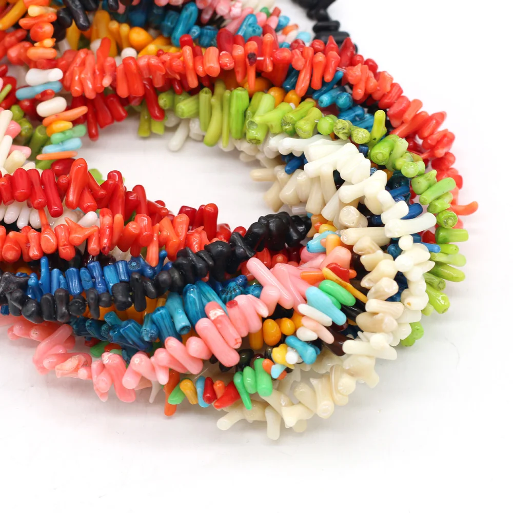 

Natural Coral Beads Irregular Rainbow Small Punch Loose Beads For Jewelry Making DIY Necklace Bracelet Earrings Accessory
