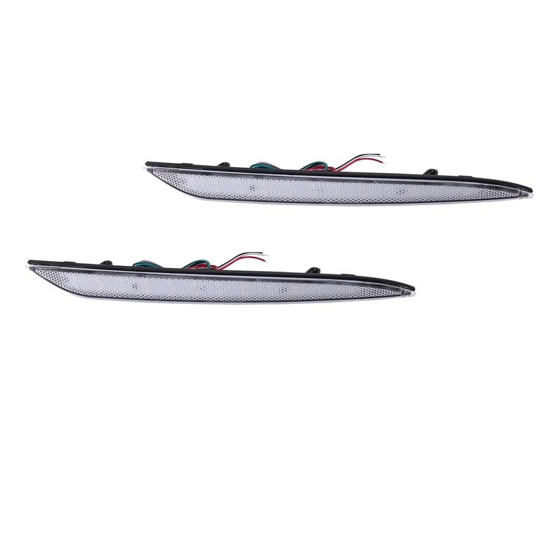 

Car 12V LED White Light Rear Bumper Brake Lights Waterproof Driving Stop Tail Lamps for Tesla Model S 2012-2020