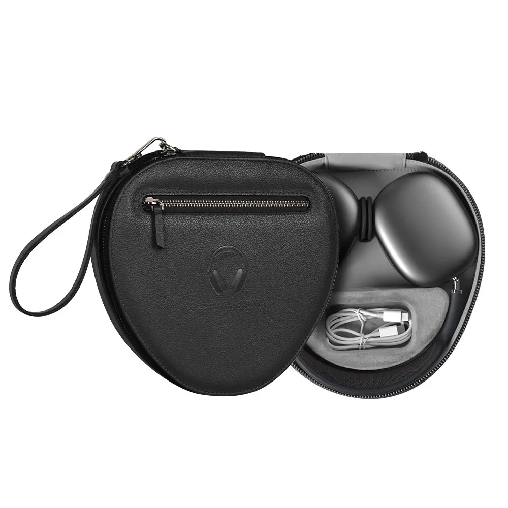 WiWU Leather Bag for AirPods Max Full Protection Hard Case Airpods max with Low Power Mode Portable Carrying Handle | Электроника