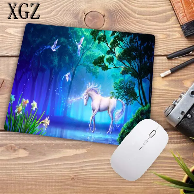 Игровой коврик для мыши XGZ Unicorns игровой с лошадиной в лесу геймерский Аниме