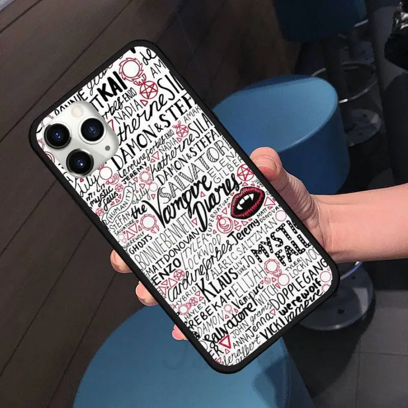 

the Vampire Diaries heart horror Phone Case For iphone 7 8 12 11 XR XS pro Max Mini plus Soft silicone cover shell funda