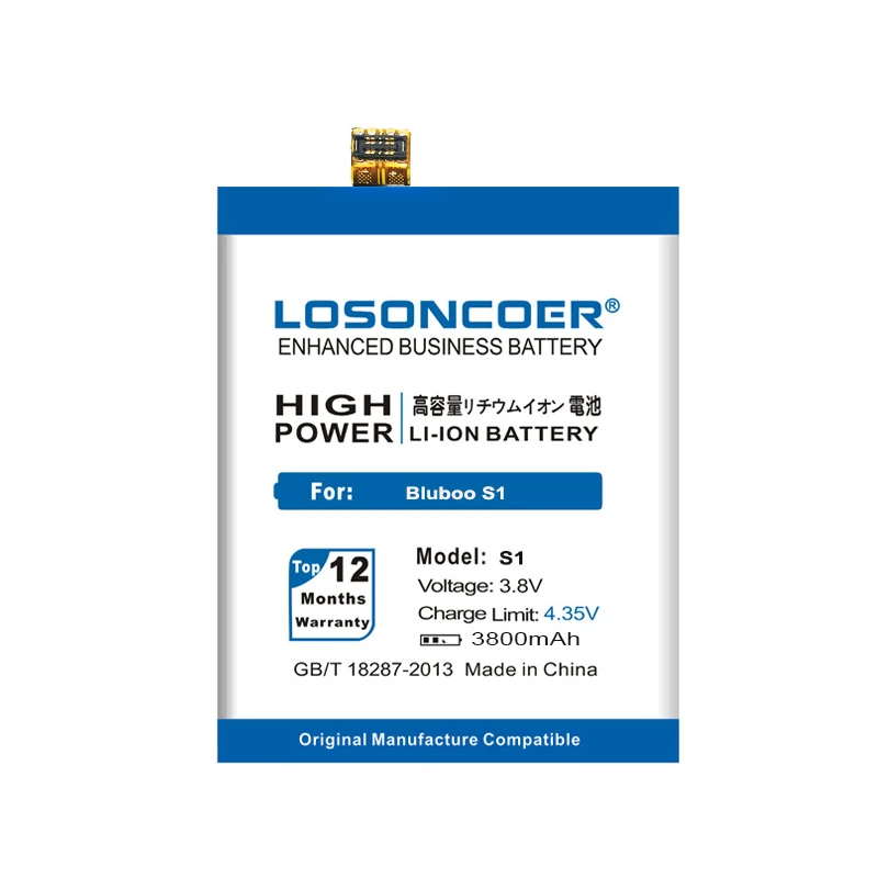 LOSONCOER 3800mAh S1 Аккумулятор для BLUBOO Мобильный телефон аккумулятор ~ в наличии |
