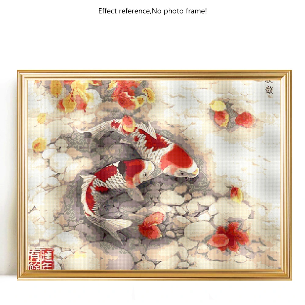Evershine 5D DIY Diamond Painting Cross Stitch Fish Rhinestone Mosaic Embroidery Animals Valentines Day Gift | Дом и сад