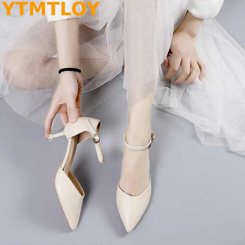 Новинка 2020 женская обувь модные повседневные туфли с острым носком на высоком