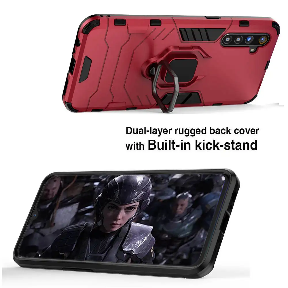 Для Oppo A1K A11X K3 A9 кольцевой держатель чехол для телефона realme 3 5 pro C2 X X2 XT Q Reno 2 магнитный автомобильный противоударный защитный чехол