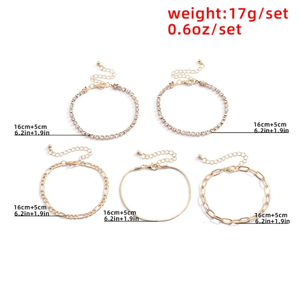 

Salircon Kpop Crystal Tennis Chains Bracelet for Women Jewelry Vintage Rhinestone Charm Bracelets Boho Gifts Couple Bracelet