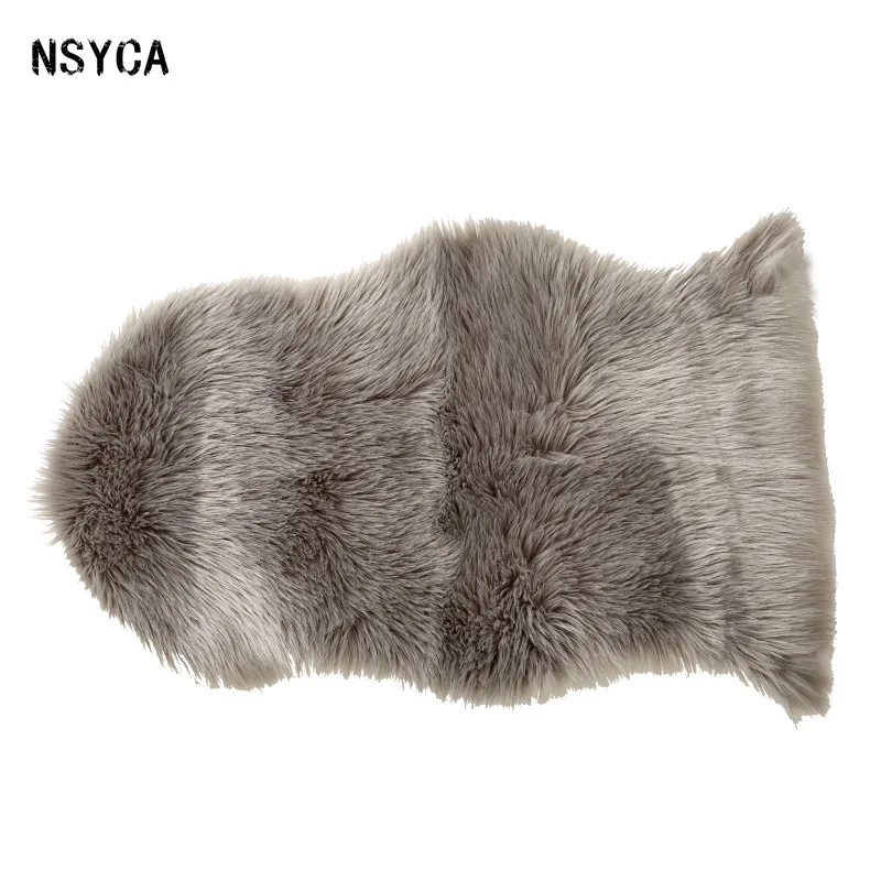 

Plush Soft Rugs Living Room Fur Artificial Sheepskin Hairy Cushion Bedroom Living Room Floor Shaggy Plush Carpet