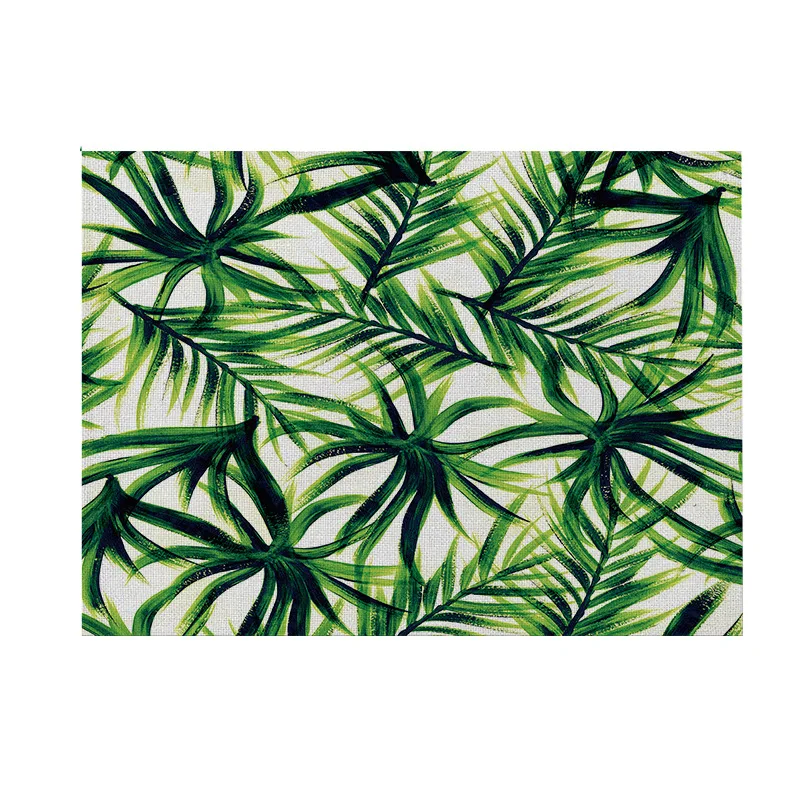 Нескользящая шикарная посуда в виде тропических растений коврик для обеденного