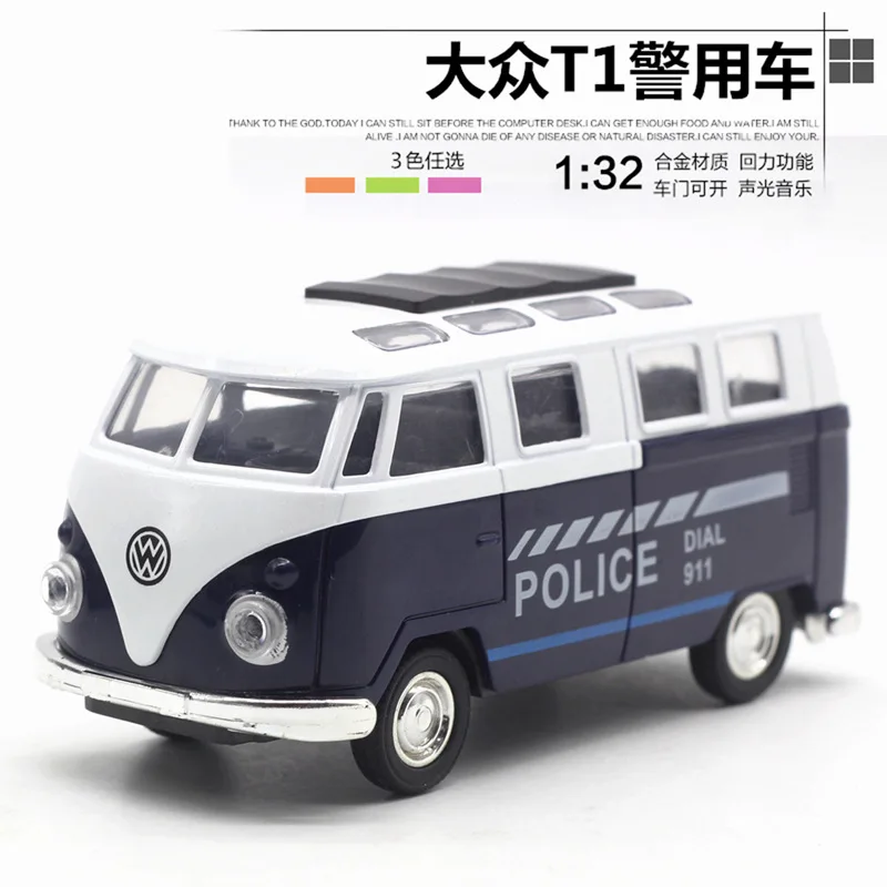 Модель автомобиля Volkswagen T1 в масштабе 1:32 автобус фургон Пожарная служба