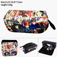 pencil case anime haikyuu student zipper penbag nylon casual makeupbag portable women travel cosmetic bag stationery bags
