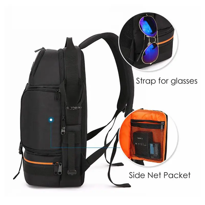 large laptop tripod case bag photo video waterproof shockproof camera shoulders soft padded reflective stripe fit 15 6 inch new free global shipping