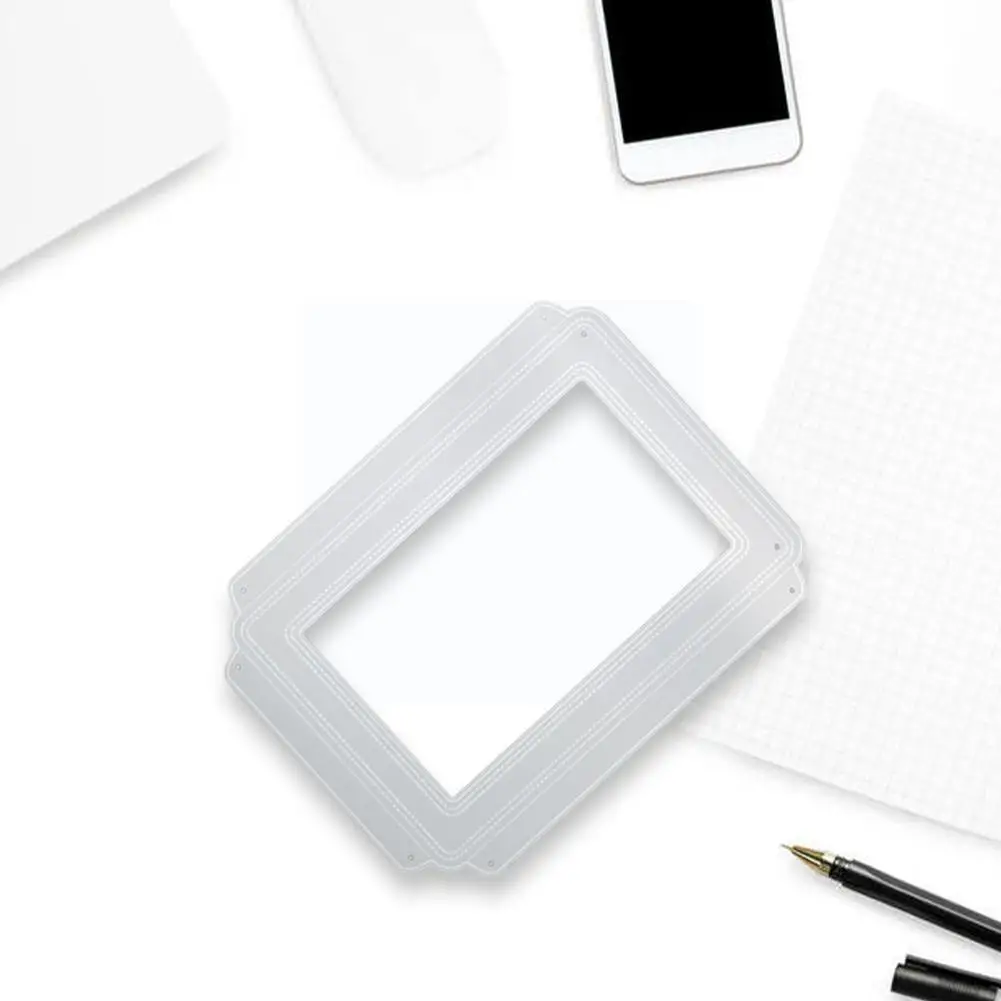 

Square Rectangle DIY Craft Metal Cutting Die Scrapbook Album Card Template Stencil Craft Embossed Paper Stamps Craft Dies J2R8