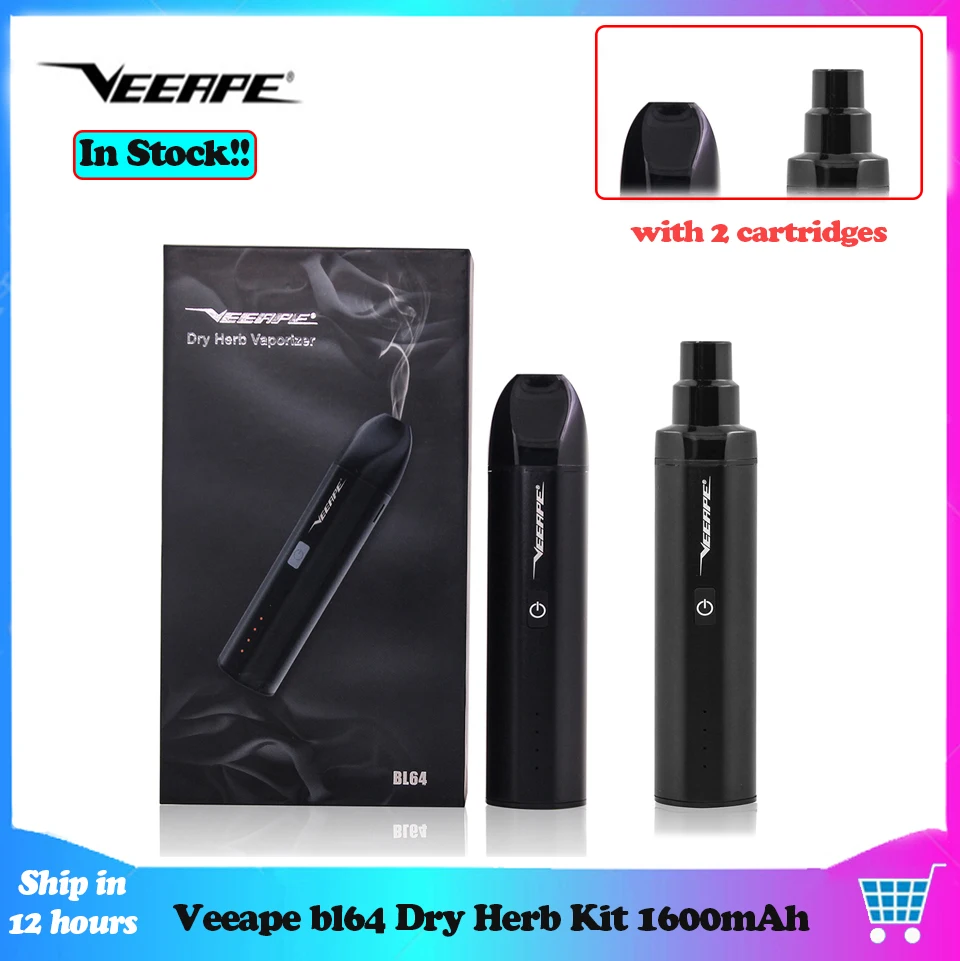 Электронная сигарета Veeape bl64 сухой комплект испарителя для травы 1600 мАч батарея
