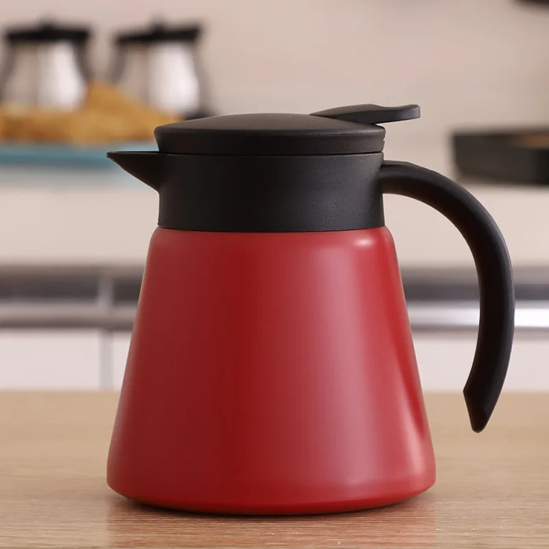 

European style 304 stainless steel double-layer insulation Teapot office home coffee pot hot water pot