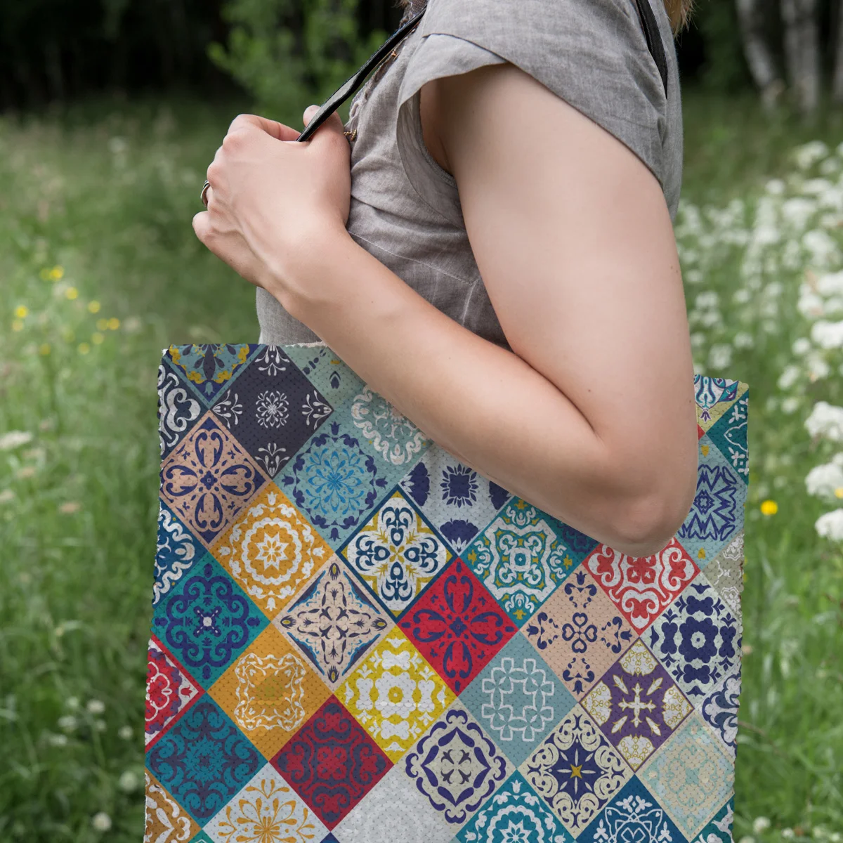 Синяя сумка на плечо с мультиклетчатым узором сумки одно блестками для женщин