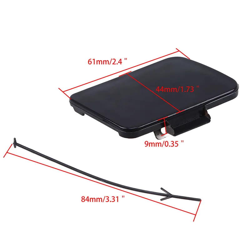 Черная крышка переднего бампера прицепа POSSBAY крючок крюка буксировки 8E0807241 для Audi