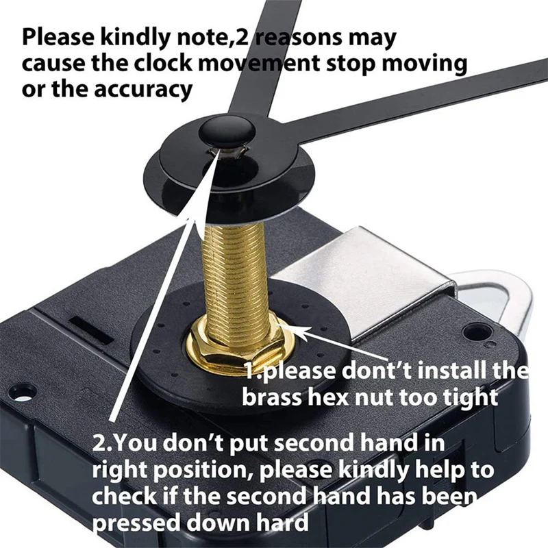 

Clock Movement,Clock Mechanisms Battery Powered,Wall Clock Mechanism Parts Motor Replacement DIY Repair Parts,Long