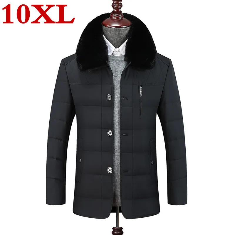 Большие размеры 10XL 9XL 8XL зимние куртки для повседневная мужская куртка с толстым