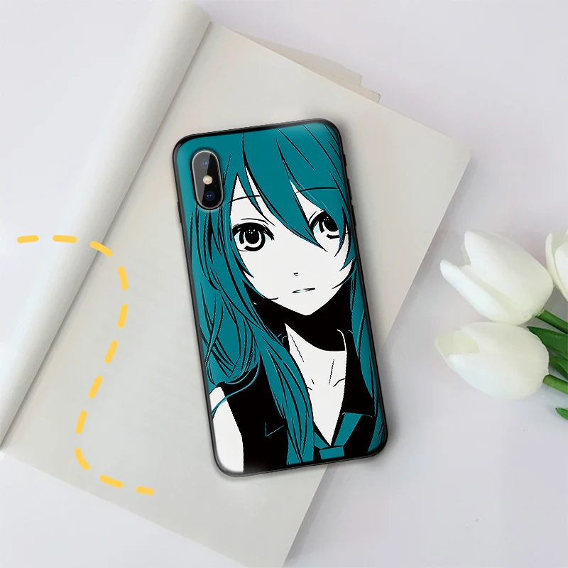 Симпатичный мягкий чехол из ТПУ для девочек с рисунком аниме Apple IPhone X XR XS MAX 5 5S 5C SE 6