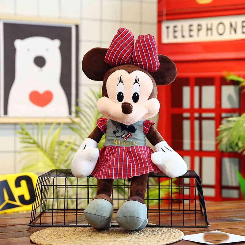 Плюшевая кукла Микки и Минни Маус мягкая симпатичная подушка Успокаивающая