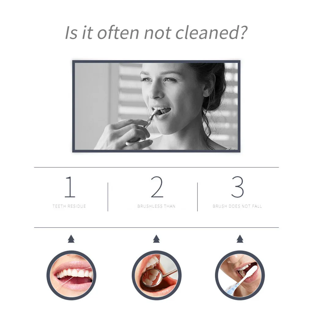 Электрическая зубная щетка новая U-образная Водонепроницаемая силиконовая