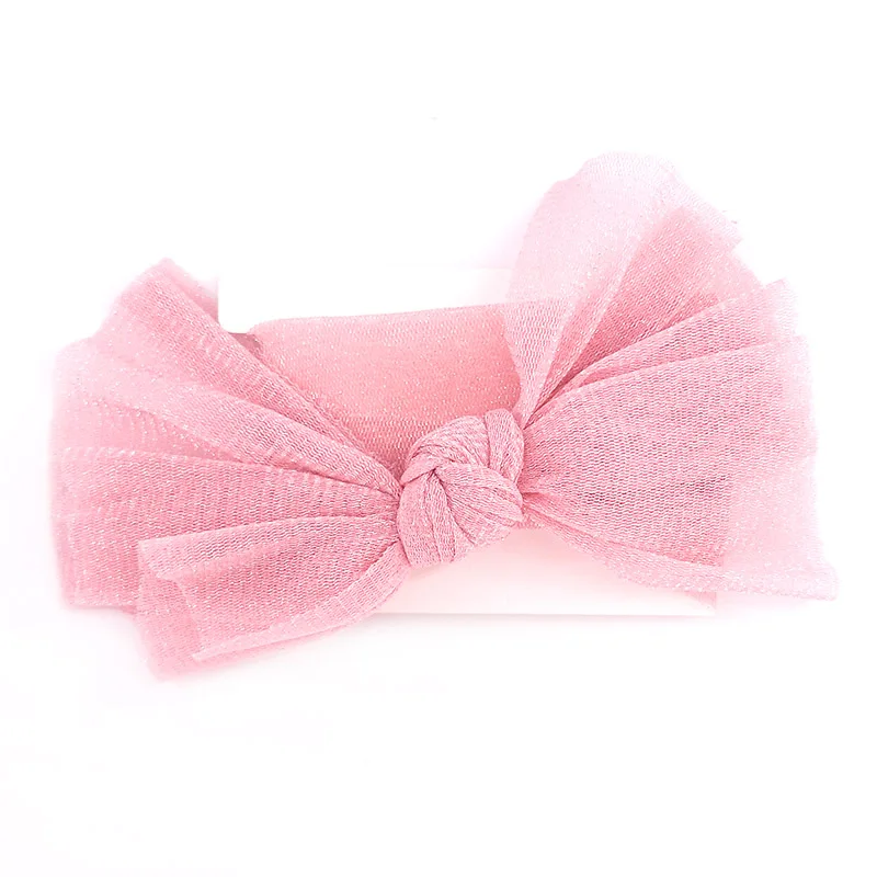 Повязка на голову из мягкой золотой и серебряной пряжи повязка для новорожденных