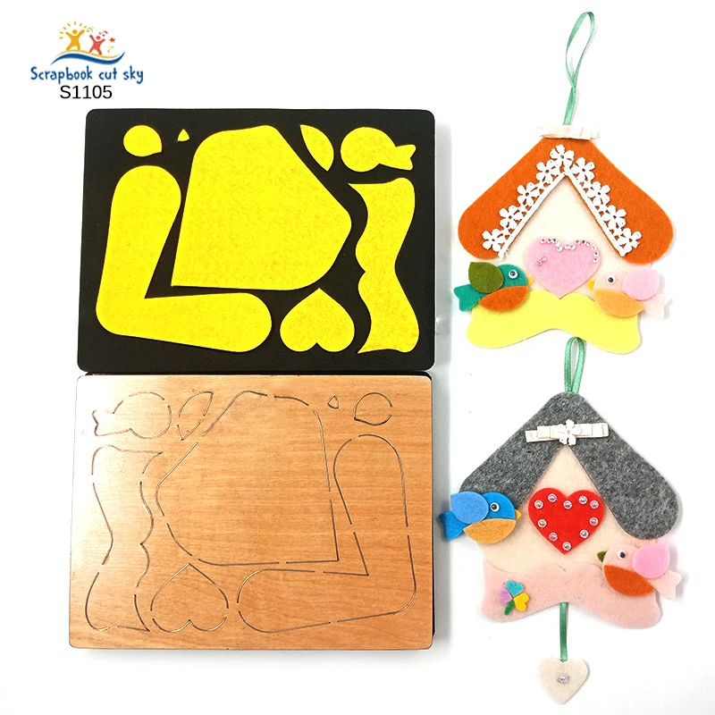 

Bird and house Pendants Cutting Dies S1105 Muyu Wooden Mold Scrapbook Suitable For Market General Machines
