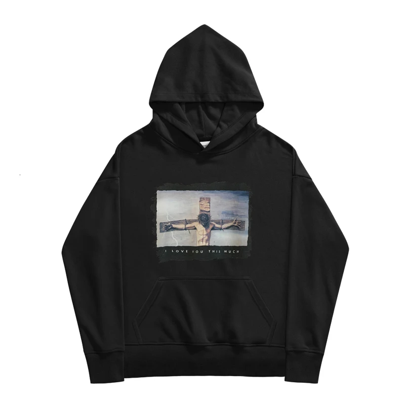 С капюшоном рэп свободный самодельный Досуг Толстовка Мужская Аниме комиксы Ins