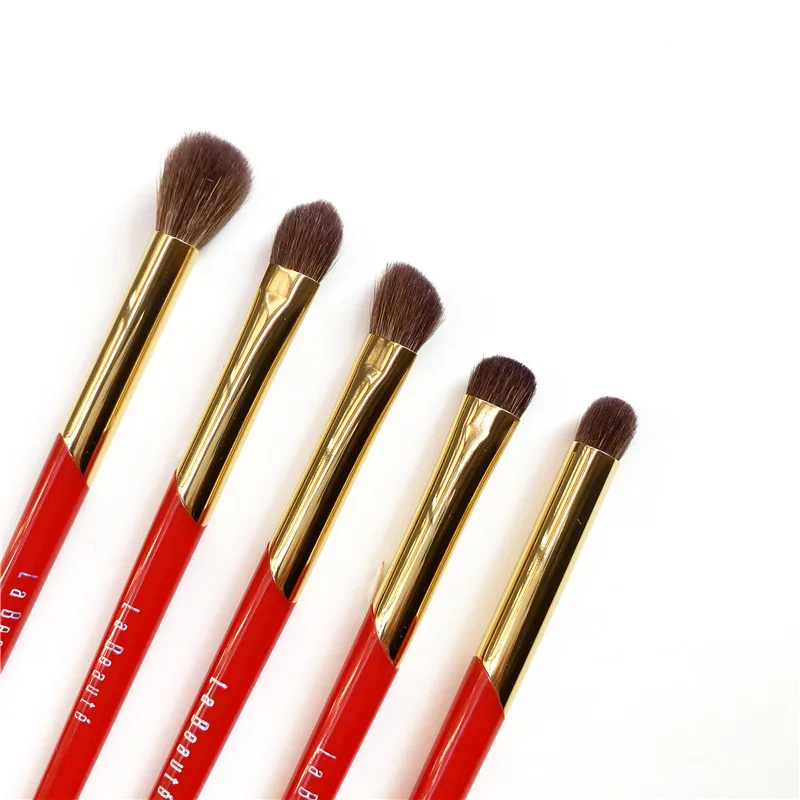 Набор китайских красных кистей La Beaute Saihoko из козьей шерсти 8 для лица и