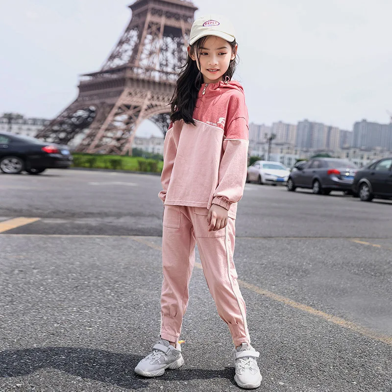 Комплект спортивной одежды для девочек золотой бархатный костюм толстовка +