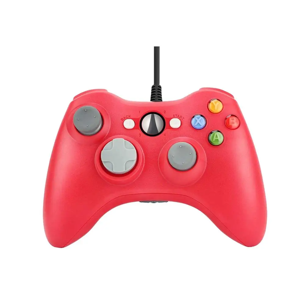 Red Для xbox 360 USB проводной геймпад Поддержка Win7/8/10 Системы пульта джойстик для xbox 360 Slim/жир/E консоли джойстик, геймпад - Цвет: Red