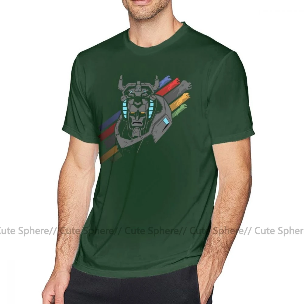 Voltron футболка Voltron Футболка с принтом Пляжная футболка Мужская 100 хлопок короткий рукав 5x Милая футболка - Цвет: Dark Green