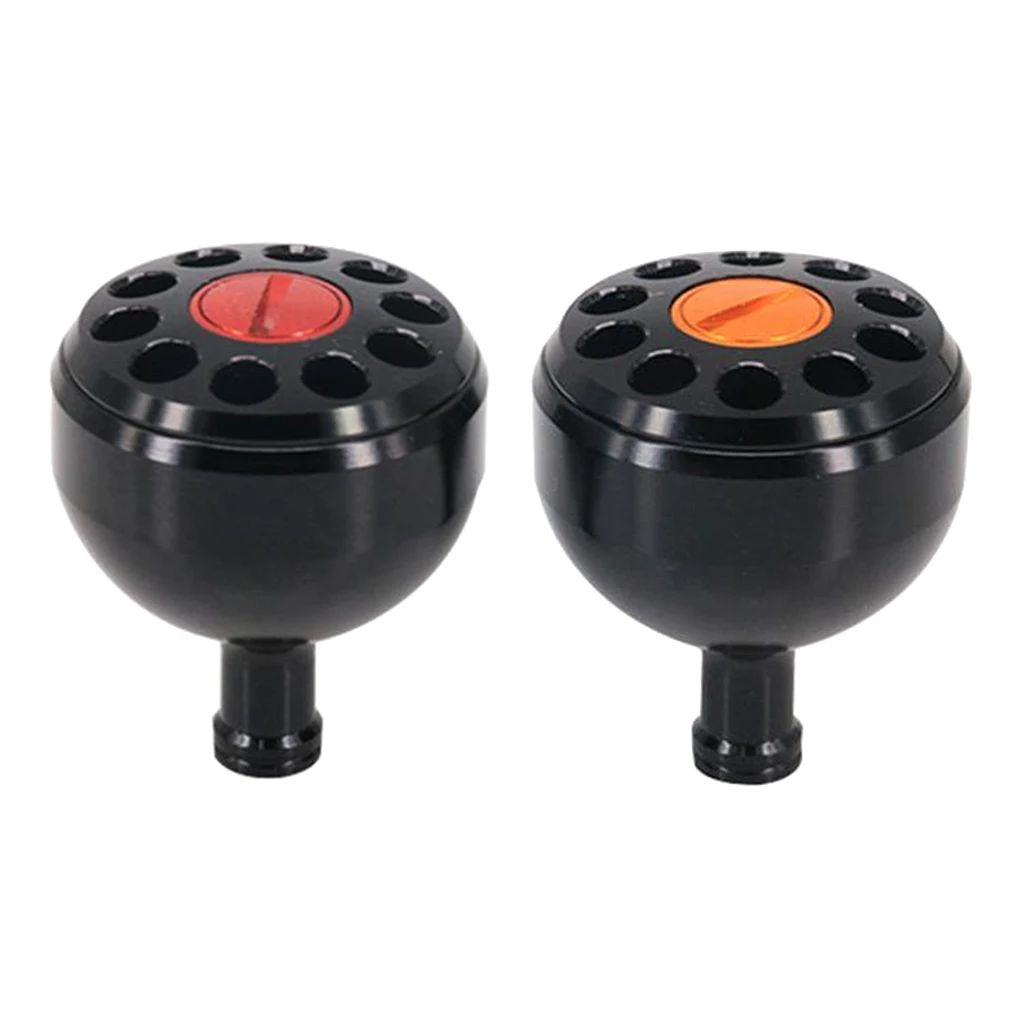 

Black Metal Fishing Reel Handle Knob Replacements w/Fittings DIY Accessory