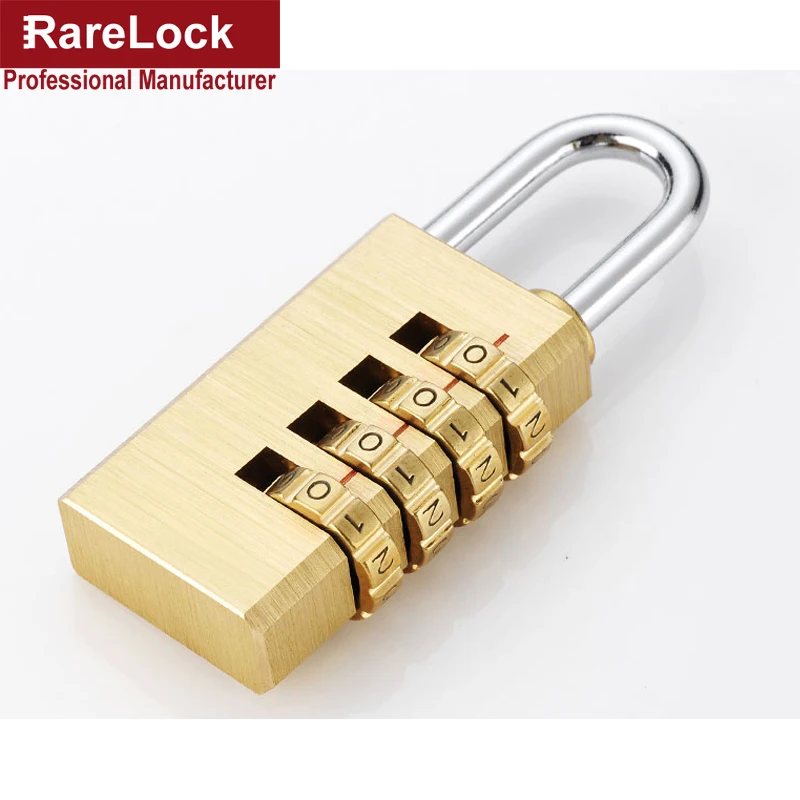 Mini Brass Combination Padlock Copper Password Lock for Warehouse Cabinet Bags Gym Locker Rarelock A | Обустройство дома